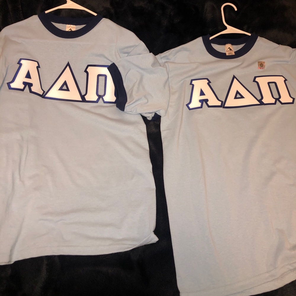 Alpha Delta Pi Stitched Lettering Shirt